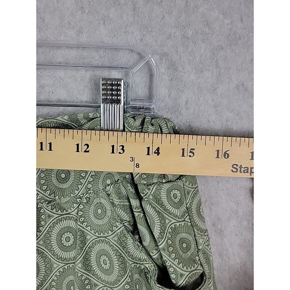 Vinti 6 Italy Green Geometric Elastic Waist Pull On Jogger Pants Medium Stretch - Picture 10 of 12